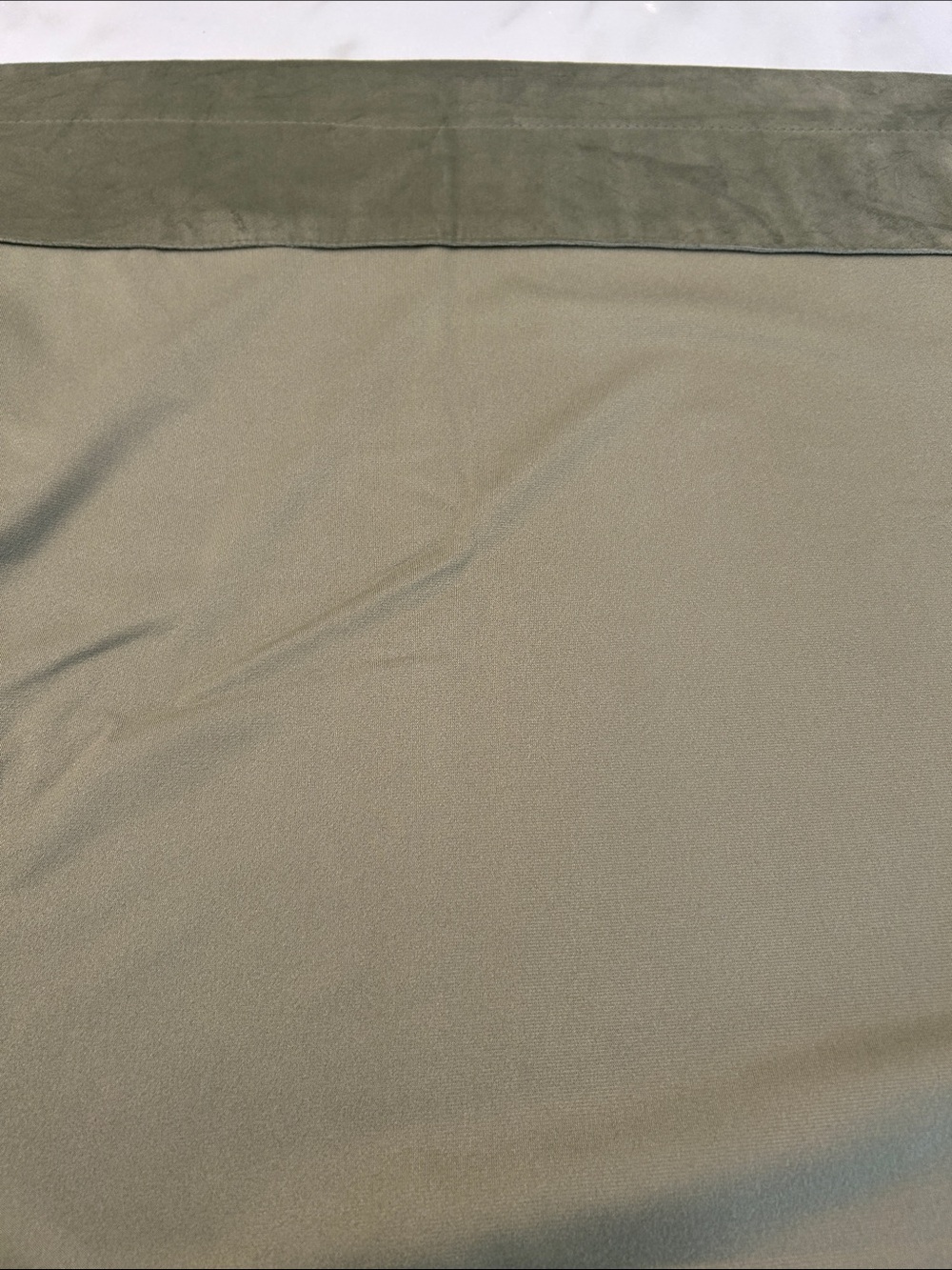 Velvet Curtains Olive Green - Picture 2 of 2